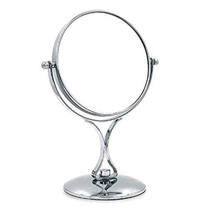 KDMB Specchio per Il Trucco a LED, Specchio per Il Trucco 3X ingrandimento Specchio per Il Trucco da Tavolo Rotante da 8 Pollici Rotondo Cromato a Doppia Faccia, Adatto per Varie Occasioni