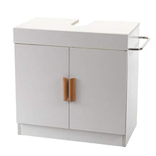 Mendler Arredo Bagno Mobile sottolavabo HWC-D55 Legno di eucalipto 37x60x67cm Bianco