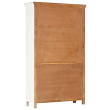 vidaXL Armadio Bianco 120x40x200 cm in Legno Massello di Mango