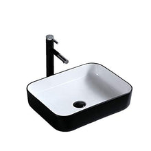 Yxx max -Lavabo Moderna Gloss White controsoffitto del dispersore del Bacino Rettangolare in Ceramica da Bagno Art Bacino (Senza Rubinetto) -46x16.5cm Lavandino del lavabo
