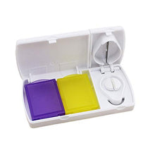 HEALLILY 2 pezzi pillola cutter splitter doppia griglia scatola di pillole compresse di medicinali dispenser divisore custodia