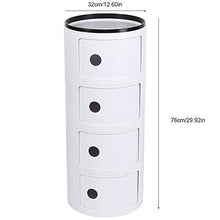 ffu comodino per camera da letto a 4 piani, comodino verticale laterale multifunzionale