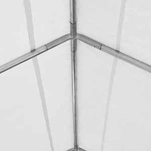 UnfadeMemory Tenda Capannone 4x6x3,07 m Tendone Deposito Bianco Impermeabile 550 g/m² Tenda da Stoccaggio in PVC