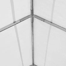 vidaXL Tenda Capannone Gazebo Padiglione Tendone Chiosco Bersò Telone Capanno Tendostruttura Pergola Pergolato Esterno in PVC Bianco