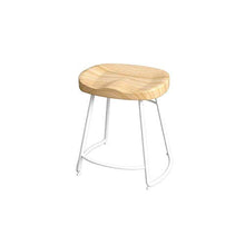 HLWJXS Sedia Sgabelli da Bar Sgabello da Bar con Altezza Del Bancone da Pub, Sedia da Cucina in Legno Stile Moderno con Base in Metallo per Ristorante Bar Cafe,Bianca,45 cm