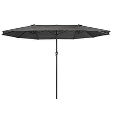 Zelsius Ombrellone da Sole | Ombrellone con manovella |Grigio - 460x270 cm | Ombrellone da Mercato | per Balcone e Giardino