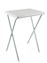 milani home TAVOLINO PVC Alto per Campeggio E Giardino Bianco con Piano Rimovibile