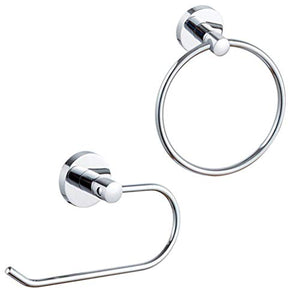 BESTonZON 2 Pezzi Portasciugamani da Bagno in Acciaio Inox Anello Portasciugamani Appeso Portasciugamani Accessori per Il Bagno Supporto da Parete in Stile Quadrato Hotel Moderno
