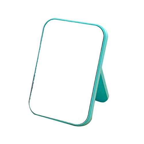 Specchio da trucco da tavolo specchio grande pieghevole portatile quadrato colorato principessa trucco specchio blu