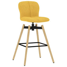 vidaXL 2X Sedie da Bar Girevoli Sedie per Bancone Sgabelli per Pub Sedili Seggiole Sedie Alte Arredo per Bar Mobili Arredo Giallo Senape in Tessuto