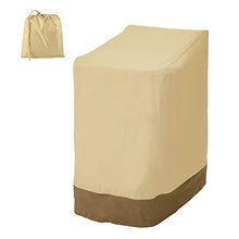 Fodera protettiva 420PU per sedia da giardino, copertura per sedie da giardino/balcone, impermeabile, per proteggere la sedia da vento, raggi UV, polvere, foglie (beige, 420 PU)