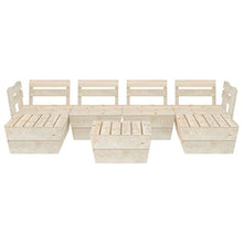 FAMIROSA Set Divani da Giardino su Pallet 7 pz in Legno Abete Impregnato-3724