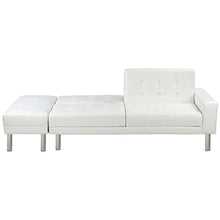 tuduo divano letto dimensioni del Poggiapiedi 83 x 44 x 40 cm (L x L x H) in pelle artificiale divano poltrona per tutto in offrant un spazio di sedile confortevole bianco Canape Camera