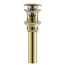 Scarico lavabo Oro Stampa Bounce Scarico lavabo Bagno con troppopieno Lavello scolapiatti Scarico lavabo in Ottone di qualità Orb Nero