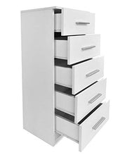 Mobiletto portaoggetti con 5 cassetti, cassettiera Moderna Multistrato Colonna portaoggetti Multifunzionale per Ingresso Soggiorno Camera da Letto, 41 x 35 x 106 cm