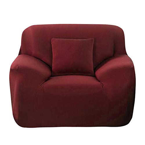 Cafopgrill Copridivano all-Inclusive 1 2 3 4 Coprivaso Seater Divano Lavabile, antiacaro e Antirughe Vino Rosso Rimovibile(1 Seater £º90-140cm)