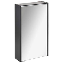 FACKELMANN Denver - Armadietto a specchio da bagno, con illuminazione a LED, 1 anta, 42 cm, colore: Antracite