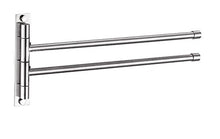 Btsky ™ porta-asciugamani con aste ruotabili in acciaio INOX per bagno, cucina per appendere vestiti, cintura, metallo, Silver, Extra Long 2 Bars