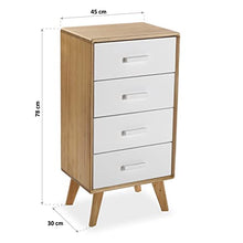 Comodino Versa Legno Legno di pino Legno di paulownia (30 x 78 x 40 cm)