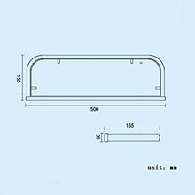 DNSJB Mensola in Vetro temperato, mensola Bagno, Porta Trucco Completo in Rame, Imitazione Antico scaffale monostrato Mensola Bagno in Oro Rosa, 20 '' × 5,9 ''