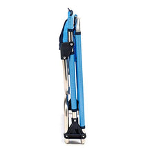 Solenny 50001072725250 8434826105250 - Sedia da spiaggia pieghevole, schienale basso, con tasca e manici, colore: blu