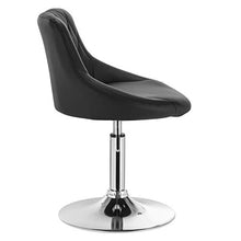 WOLTU BH241sz-4 Set di 4 Sgabelli da Bar Sedia Cucina con Schienale in Ecopelle Nero, Girevoli e Regolabili in Altezza