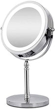 Specchio Specchi da Trucco 10x ingrandimento con specchi Cosmetici a LED Luminosi a Forma Rotonda Desktop Vanity Doppio Lato Specchi retroilluminati