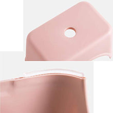 Sgabello in plastica, sgabello basso quadrato ispessito (per adulti e bambini), robusto, adatto per soggiorno, bagno, esterno, ecc, Con tappetino antiscivolo/rosa / 28x18x20cm