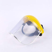 Happyyami 2Pz Motosega Casco in PVC Taglio Erba Sicurezza Visiera Schermo Protettivo Antispruzzo per Lavori di Cucina in Ufficio Protezione Esterna Industriale (Giallo)