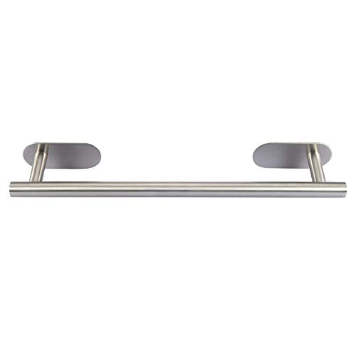 Portasciugamani in Acciaio Inox Portasciugamani Rettangolare Portasciugamani Autoadesivo a Barra Singola Supporto per Mensola per Bagno E Cucina