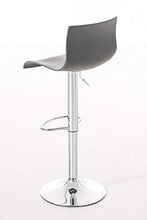 CLP Sgabello Alto Hoover in Polipropilene E Metallo I Sgabello Bar Design Regolabile 59-80 CM I Sedia Sgabello Girevole, Colore:Grigio