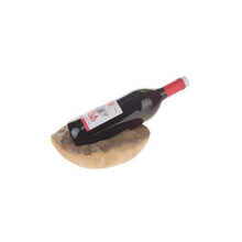 Mimbre&Co Supporto in legno di teka per bottiglia di vino da 75 cl, portabottiglie in legno, accessori da tavolo