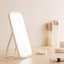 LYP Specchio per Il Trucco Specchio per Il Trucco Femminile Desktop LED Luce Portatile Pieghevole Luce Specchio dormitorio Desktop Netto Rosso con