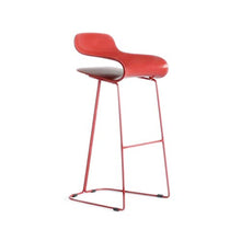 LF- Bar Stool in Acciaio Inox Bar Stool casa di Alta Semplice Sgabello Bar Sedia Alta Sedia Creativo semplicità (Color : Red, Size : 66cm)