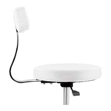Physa Sgabello con Schienale Sedia per Salone Studi Medici Terni White (Bianco, 150 kg, Acciaio, Pelle Sintetica, Gommapiuma)