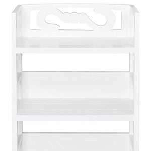 Armadietto per Bagno, Mobiletto da Bagno Armadietto Autoportante da Bagno con 2 Ante e 3 Ripiani Superiori per Bagno, Corridoio, Ufficio Ecc, 46 x 24 x 117.5 cm, Bianco