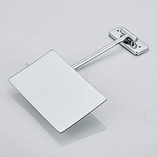 GEDHH 3X Ingrandito Monte Muro Specchio Ingranditore,Rettangolare Cromo Lucido Specchio Vanità,Girevole Estensibile Specchio Bagno Silver 14x22cm(6x9inch)