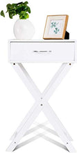 DREAMADE Comodino con Cassetto, Tavolino Laterale per Divano Poltrona Salotto Camera da Letto in MDF, Bianco