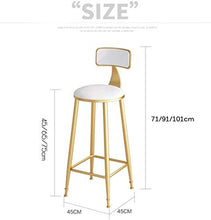 HTDZDX Sgabelli di Barra con Sedile Morbido Velluto, Contatore Barra Altezza Sedia, Stile Contemporaneo Metallo Sgabelli Pub Sedie (Size : 75cm)