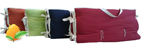 Natural Shopping Futon per Massaggio EasyBag in Puro Cotone 120x190cm Spessore 3cm Tessuto in Puro Cotone Laccetti e Manico per Trasporto, Prodotto in Italia