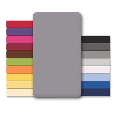 CelinaTex Lucina Lenzuolo Elasticizzato Topper spessori per Letto Contenitore Cotone 180x200-200x200 cm Grigio Scuro