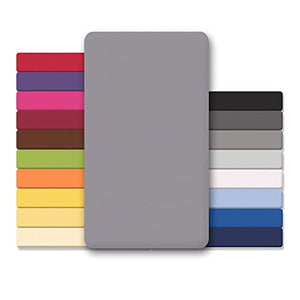 CelinaTex Lucina Lenzuolo Elasticizzato Topper spessori per Letto Contenitore Cotone 180x200-200x200 cm Grigio Scuro