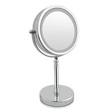 Specchio 7 Pollice a 360 ° Ruota a Doppio Lato cosmetico 10x LED LED a LED Trucco per Trucco