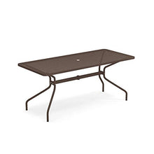 EMU Tavolo per Esterno Cambi 180 x 80 CM Art. 810 + 6 POLTRONE Ronda - Prodotti in Ferro ZINCATO E Verniciato A POLVERI - Colore Ferro Antico Fantasia 22 Prodotto Made in Italy
