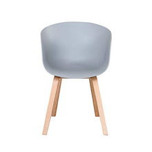 Set di 4 Moderne Sedie da Pranzo con Gambe in Legno Massello Imbottite, Adatte per Cucina, Sala da Pranzo, Soggiorno e Camera da Letto (Grigio)