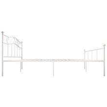 BIGTO - Struttura per letto in metallo e acciaio, per camera da letto, stile bianco, 180 x 200 cm