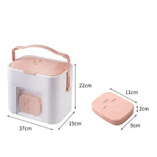 MYHZH Multistrato Medicina Box, può Essere a Parete e Portatile, di Grande capacità Portatile out-Patient Box Medica, Famiglia Emergenza Medicina Storage Box,Rosa