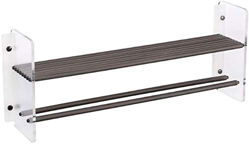 UWY Mensola da Bagno in Legno Ecologico Retro paratia WC Supporto Impermeabile Cestino a Parete Supporto Rettangolare per Doccia Nera con portasciugamani Funzionale