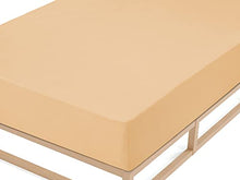 Biberna 0012344 Lenzuolo Frottee-Stretch (Altezza Materasso max. 22 cm) 1X 180X200 cm > 200X200 cm, Oro
