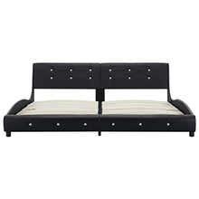 SKM Letto con Materasso Nero in Similpelle 180x200 cm (54.75kg)